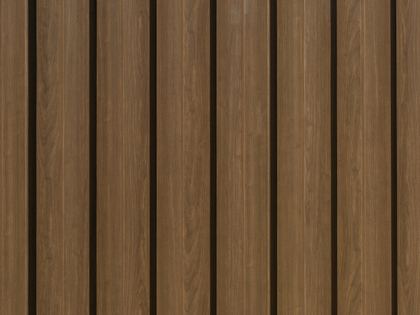 Close-up of Espresso woodgrain steel sheets