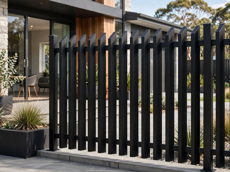Aluminium 45° Angled Blade Fence Panel (New Upgraded 2025 Design)