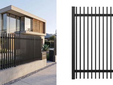 Aluminium Blade 50 Slat Modern Fence Panel