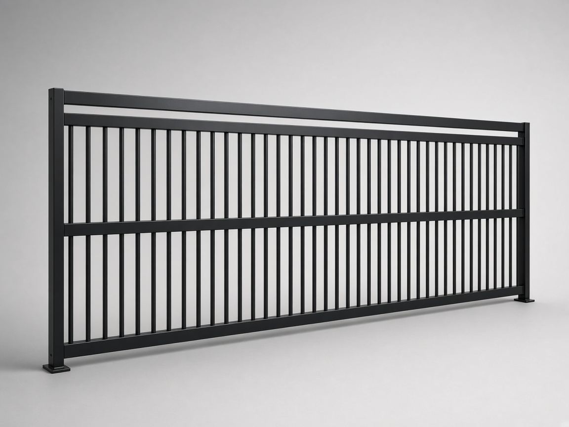 Aluminium Flat Top Panel – Pool Certified – 1500H × 2400W Satin Black