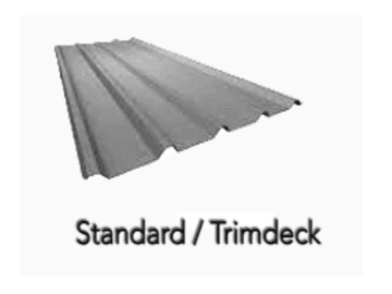 Colorbond Standard Trimdek sheet profile shown as a cutaway