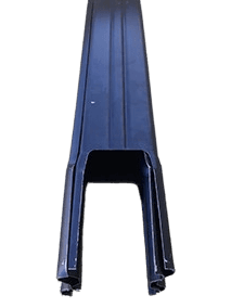 Close view of a Colorbond C-post used as a height extension over an existing fence