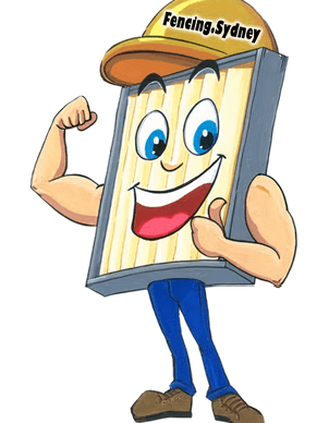 Outline of the fencing company character with a contrasting frame