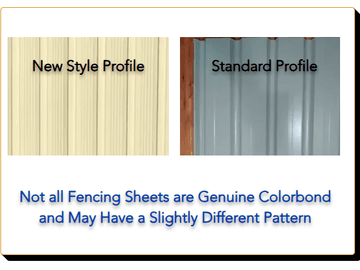 Comparison of a new-style Colorbond sheet profile against a standard profile