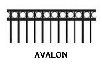 Avalon tubular fence panel