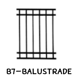 B7-Balustrade tubular fence panel