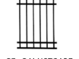 B7-Balustrade tubular fence panel