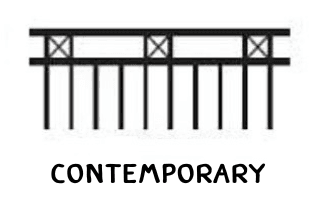 Contemporary tubular fence panel