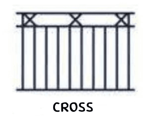 Cross tubular fence panel