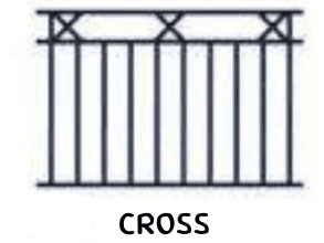 Cross tubular fence panel