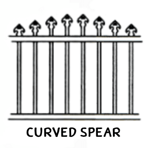 Curved Spear tubular fence panel
