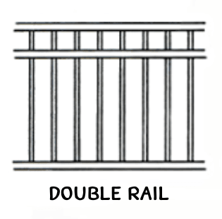 Double Rail tubular fence panel