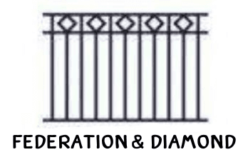 Federation & Diamond tubular fence panel