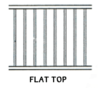 Flat Top tubular fence panel