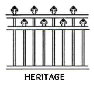 Heritage tubular fence panel