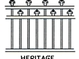 Heritage tubular fence panel