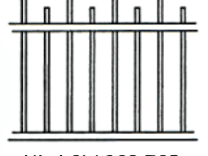 Hi-Low Rod Top tubular fence panel