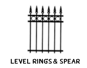 Level Rings & Spear tubular fence panel
