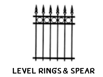 Level Rings & Spear tubular fence panel