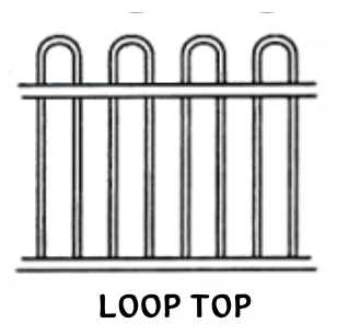 Loop Top tubular fence panel