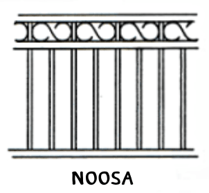 Noosa tubular fence panel