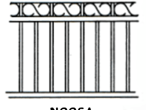 Noosa tubular fence panel