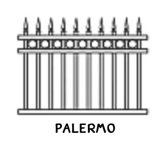 Palermo tubular fence panel