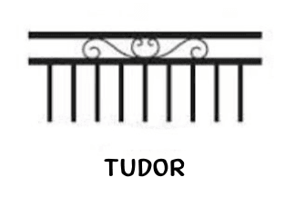 Tudor tubular fence panel