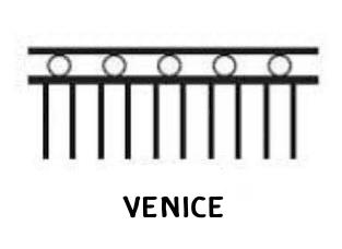 Venice tubular fence panel